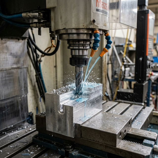 Processo de fresamento em alumínio